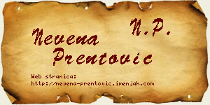 Nevena Prentović vizit kartica